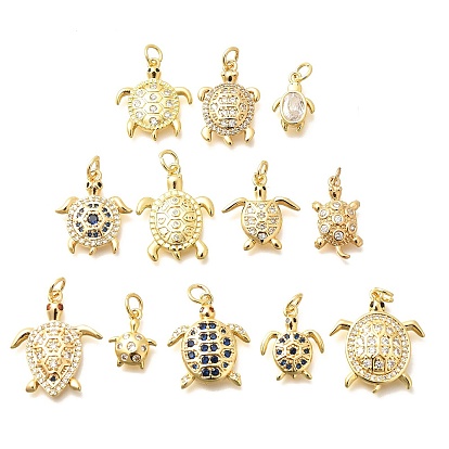 Латунные микро проложить кубического циркония подвески, черепаховые чары, с целью перехода в кольце, стойки покрытие, долговечный, без свинца и без кадмия