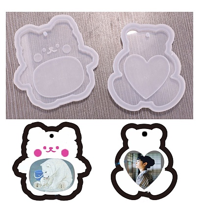 Силиконовые формы для фоторамок пищевого класса своими руками, формы для литья смолы, медведь