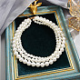 Stylish and Bold Multi-Layer Pearl Necklace for Women - Perfect Statement Piece!