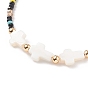 Shell Cross & Glass Beaded Necklace for Women