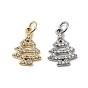 Латунные микро проложить кубического циркония подвески, елочные прелести, с целью перехода в кольце, стойки покрытие, долговечный, без свинца и без кадмия