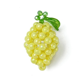 Акриловые подвески, лимонный шарм, со стеклом