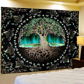 Polyester Wall Hanging Tapestry, for Bedroom Living Room Decoration, Rectangle