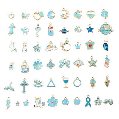 Подвески из эмали и сплава, разнообразные, золотой свет