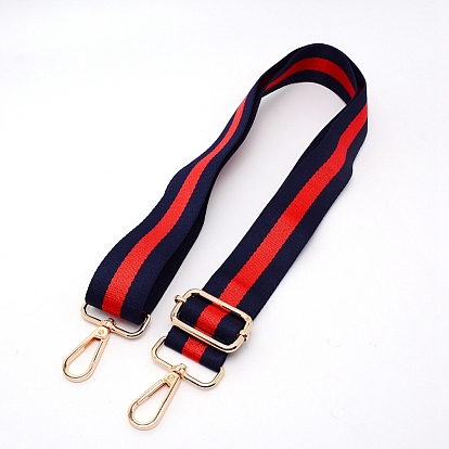 Sangle de sac en polyester, avec cuir PU et fermoirs en alliage, accessoires de remplacement de sac
