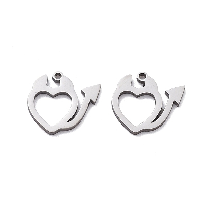 201 прелести нержавеющей стали, лазерная резка, амулет дьявольского сердца