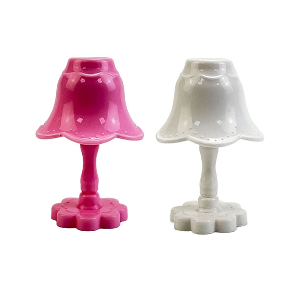 Модель настольной лампы из пластика, аксессуары для кукольного домика с микро-ландшафтом, притворяясь опорными украшениями
