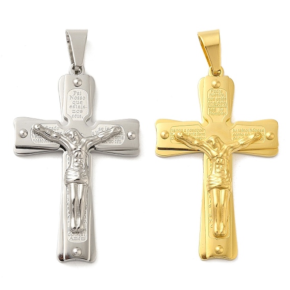 304 подвески из нержавеющей стали, подвеска в виде креста-распятия