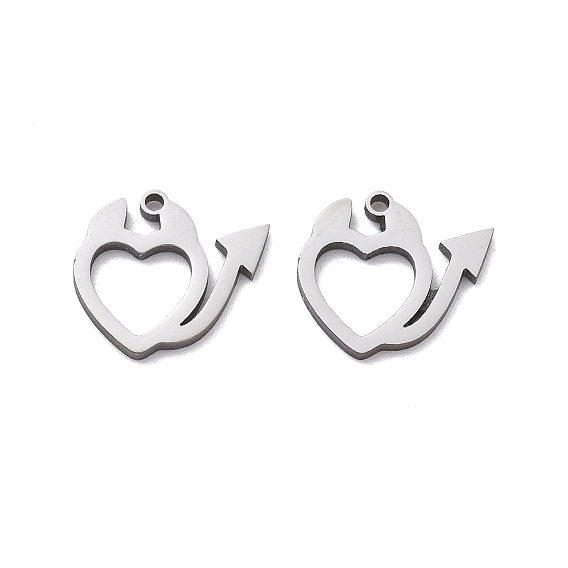 201 прелести нержавеющей стали, лазерная резка, амулет дьявольского сердца