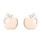 Cute Mini Cherry Apple Earrings Stainless Steel Fruit Jewelry Sweet Accessories