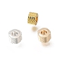 Brass Beads, Textured Hexagon, Rack Plating, Long-Lasting Plated