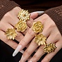 316L Surgical Stainless Steel Finger Cuff Rings, Flower