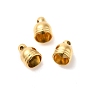 Rack Plating Brass Cord Ends, End Caps, Lead Free & Cadmium Free Free, Long-Lasting Plated