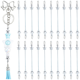 24Pcs Stainless Steel Beadable Keychain Bar for Jewelry Making DIY Crafts