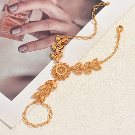 Винтажные латунные браслеты-кольца с пшеничным плетением, браслеты-варежки для женщин