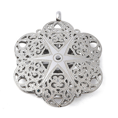 304 подвески из нержавеющей стали, цветочный шарм, анти-тускнение