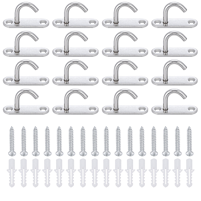 16шт. крючки из нержавеющей стали, с пластиковой расширительной трубкой