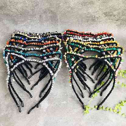 Обручи для волос с натуральными и синтетическими камнями, резинки для волос кошачий глаз, для женщин девушек