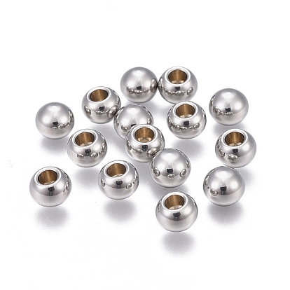 201 Stainless Steel Cord Ends, End Caps, Rondelle