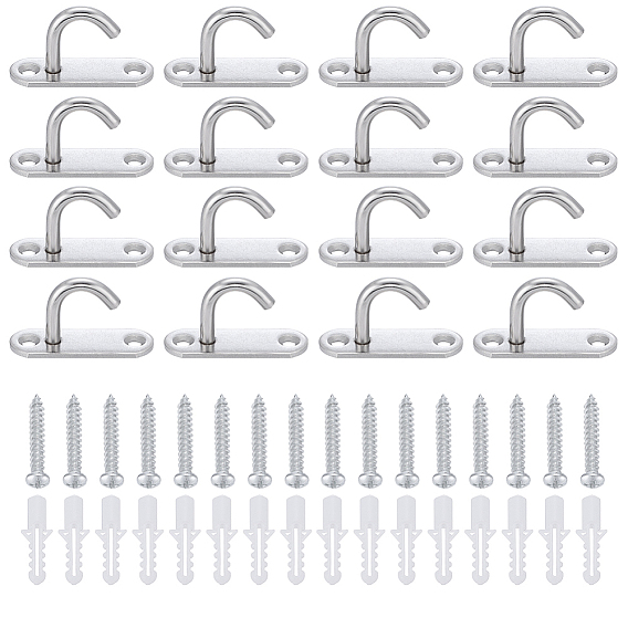 16шт. крючки из нержавеющей стали, с пластиковой расширительной трубкой