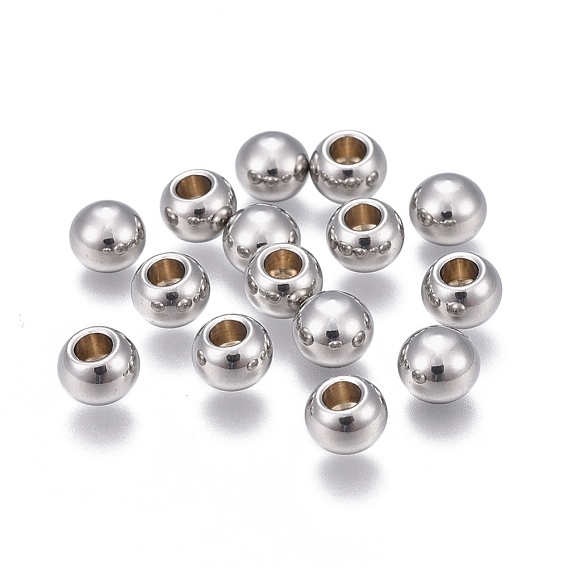 201 Stainless Steel Cord Ends, End Caps, Rondelle