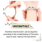 Unicraftale 2 pièces 2 couleurs 304 bracelets de manchette tressés en acier inoxydable, bracelets de couple pour femmes