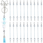 24Pcs Stainless Steel Beadable Keychain Bar for Jewelry Making DIY Crafts