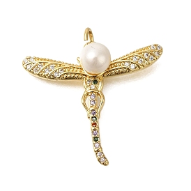 Стойка металлическая латунная микропрофилированная кубическая циркония подвески, с abs имитационными жемчужными бусинами , долговечный, без свинца и без кадмия, стрекоза прелести, с целью перехода в кольце