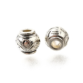 Сплавочные овальные бусины тибетского стиля , без кадмия и без свинца, круглые