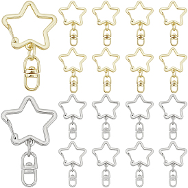 20шт. 2 цвета цинковый сплав поворотные застежки, звезда