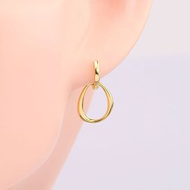 Minimalist Retro Earrings with Unique Design and Pure Silver Material