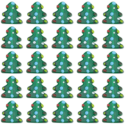 25шт. бусины ручной работы с неровностями лэмпворк, рождественская елка