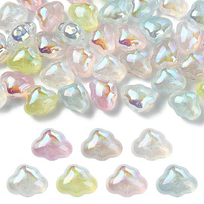 35 шт 7 цвета прозрачные акриловые бусины, облако, с блеском порошок