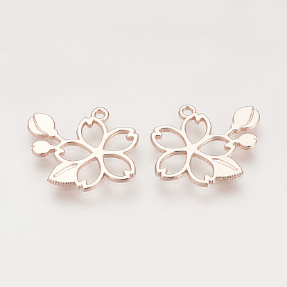 Стойки из пластика с открытыми задними подвесками, для diy уф смолы, эпоксидная смола, Прессованные цветочные украшения, без кадмия, без никеля и без свинца, сакура