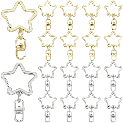 20шт. 2 цвета цинковый сплав поворотные застежки, звезда