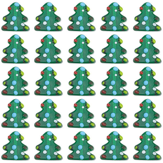 25шт. бусины ручной работы с неровностями лэмпворк, рождественская елка