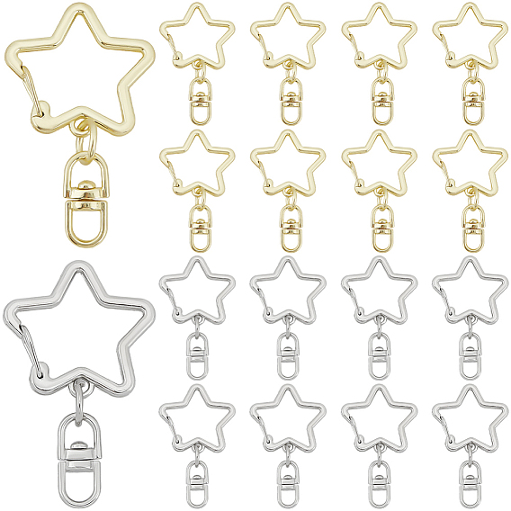 20шт. 2 цвета цинковый сплав поворотные застежки, звезда