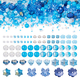 Прозрачная краска-спрей и стеклянные бусины с эффектом кракелюра, окрашенные в процессе запекания, разнообразные