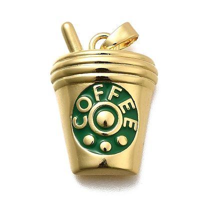 Латунь эмаль подвески, долговечный, без свинца и без кадмия, стойки покрытие, кофейное очарование