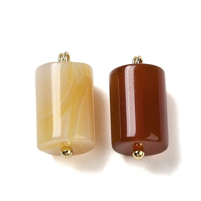 Природных драгоценных камней подвески, подвески-колонны со стойкой, латунные петли, реальный 18 k позолоченный, долговечный