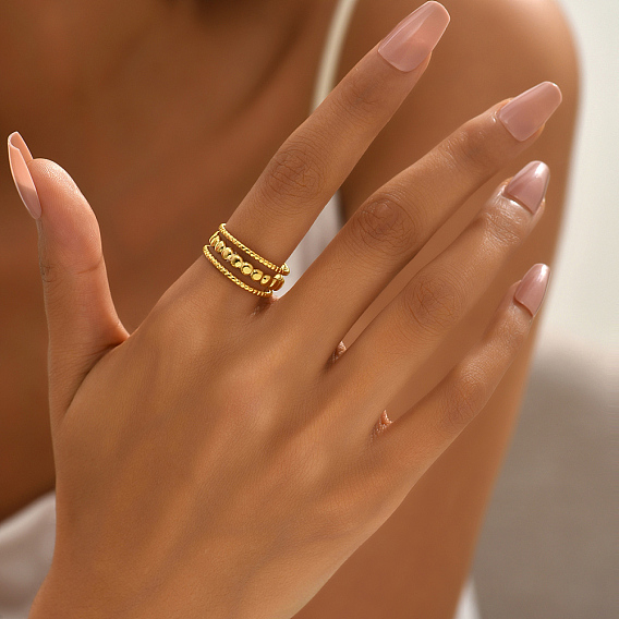 201 Модное открытое кольцо-манжета из нержавеющей стали для женщин, подарок на праздничную дату, отпуск