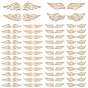 40 pièces 4 styles copeaux de bois brut, ailier