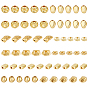 60Pcs 12 Styles Brass Beads, Real 18K Gold Plated