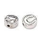 304 Stainless Steel Beads, Flat Round, with Horse and Horseshoes