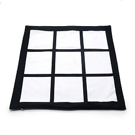 Polyester Peach Skin Fabric Pillowcase, Square, Grid Pattern