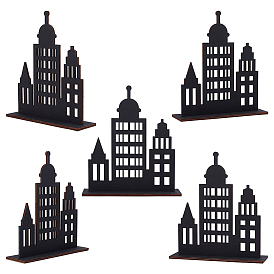 6 шт. фанерных деревянных замковых украшений, украшения для дома