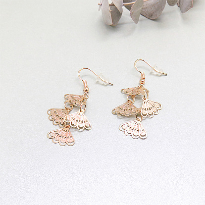 Filigree Butterfly 304 Stainless Steel Dangle Earrings