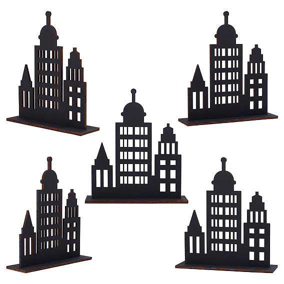 6 шт. фанерных деревянных замковых украшений, украшения для дома