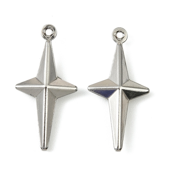 304 colgantes de acero inoxidable. dije de estrella, anti-deslustre