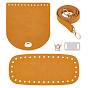 DIY Knitting Crochet, PU Leather Bag Bottom, Alloy/Iron Findings, for Handbag DIY Craft Shoulder Bags Accessories, Flat Round